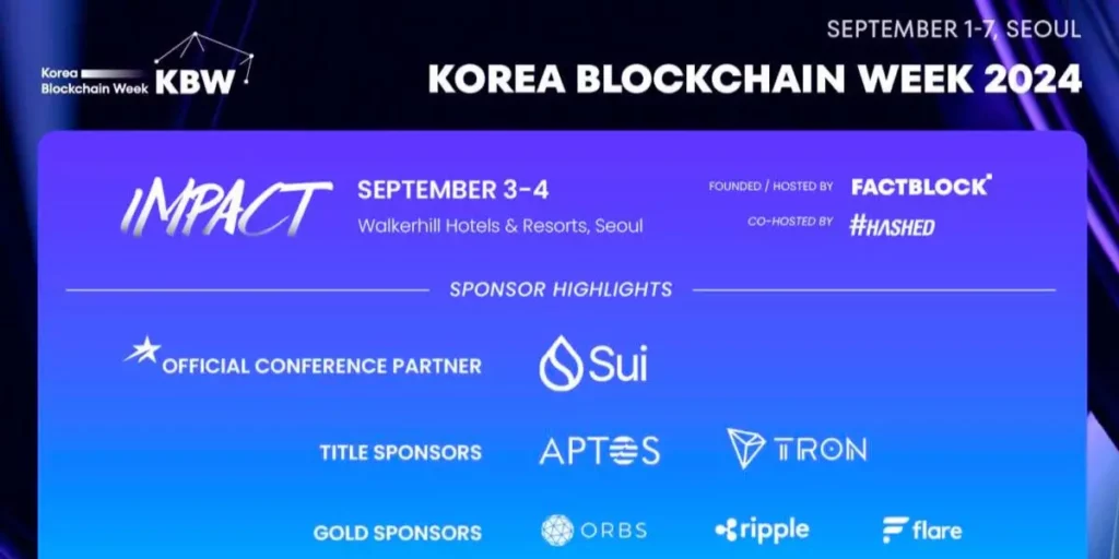 Korea Blockchain Week Announces Top Sponsors and Speakers for 2024